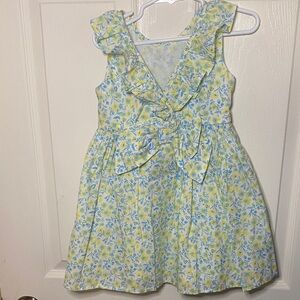 Tommy Bahama Kids Floral Sundress in Yellow and Blue. Size 3T